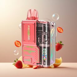 FRIOBAR MX 10K Engangs Vape Jordbær Is Norge Grossist – 10mL, 10000 puff, 50mg/mL, 650mAh, Justerbar airflow