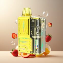 FRIOBAR MX 10K Engangs Vape Jordbær Mango Norge Grossist – 10mL, 10000 puff, 50mg/mL, 650mAh, 1.0ohm, Justerbar airflow