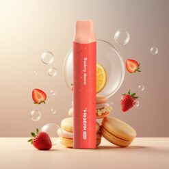 FRIOBAR P600 Engangs Vape Jordbær Makron Norge Grossist – 2mL, 600 puff, 20mg/mL, 500mAh