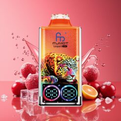 Fumot Leopard 40K Puffs Norge Grossist: Kirsebær Is (0%-5% Nikotin, 700mAh, Dual Mesh, Type-C, Digital Display)
