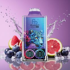 Fumot Leopard Norge grossist 40K Puffs Disposable Vape Blåbær på Is 0-5% Nikotin, 700mAh, Dual Mesh, Type-C