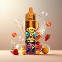 Fumot RandM Tornado 30000 Norge Grossist - 30.000 puffs, 30mL, 2%/5%, jordbær-vannmelon, 600mAh, LED-skjerm
