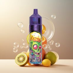 Fumot RandM Tornado 30000 Norge Grossist - 30.000 puffs, 30mL, 2%/5% nikotin, Kiwi Pasjonsfrukt Guava, 600mAh, LED-skjerm