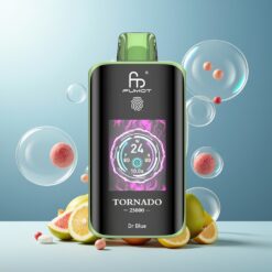 Fumot Tornado 25000 Puffs Norge Grossist Dr Blå – HD Skjerm, 700mAh, 20ml, Type-C