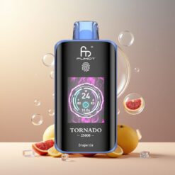 Fumot Tornado 25000 Puffs Norge Grossist – Drupeis HD Skjerm, 20ml, Type-C