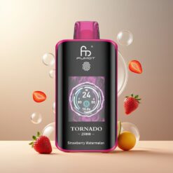 Fumot Tornado 25000 Puffs Norge grossist HD Skjerm 700mAh 20ml Jordbær Vannmelon Type-C