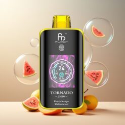 Fumot Tornado 25000 Puffs Norge grossist HD Skjerm 700mAh Peach Mango Vannmelon