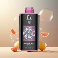 Fumot Tornado 25000 Puffs Norge grossist Juicy Peach Is HD Skjerm 700mAh 20ml Type-C