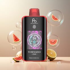 Fumot Tornado 25000 Puffs Norge grossist – Vannmelon Is – 20ml – 0/2%/3%/5% Nikotin – 700mAh – Type-C