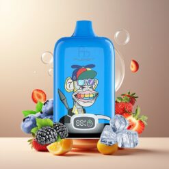 Fumot Tornado Digital Box 12000 Puffs Norge grossist – Jordbær Drue – 20ml E-Liquid, 550mAh, Type-C, 0-5% Nikotin