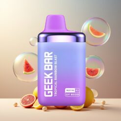 GEEK BAR DF8000 Engangs Vape Tropisk Regnbueblast Norge Grossist – 8000 suger, 14 mL, 20mg/mL, 600 mAh