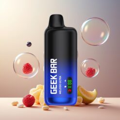 GEEK BAR Meloso Ultra 10000 Puffs Norge grossist Disposable Vape Blåbær Sur Bringebær med 5% nikotin, 630 mAh, USB-C, Smart LED-skjerm