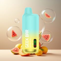 GEEK BAR Meloso Ultra Norge grossist 10000 Puffs (Peach Mango Vannmelon) 5% Nikotin, 630 mAh, USB-C, Dual Mesh Coil, Smart LED