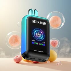 GEEK BAR Skyview 25000 Puffs Norge Grossist Disposable Vape Fersken Blå Slushy 16mL 50mg 800mAh 1.8" Skjerm
