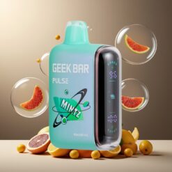 Geek Bar Pulse 15000 Puffs Norge grossist – Mynteutgave med 16ML e-væske, 5% nikotin, 650 mAh batteri & USB-C