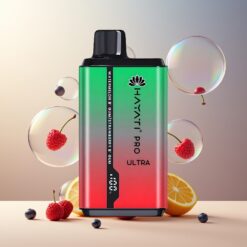 Hayati Pro Ultra 15000 Puffs Norge Grossist - Blåbær Bringebær Kirsebær Sitron & Blåbær - 850mAh, 2 12ml, 2% Nikotin
