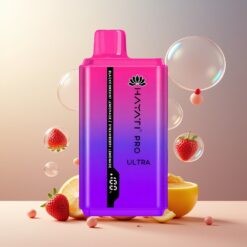 Hayati Pro Ultra 15000 Puffs Norge Grossist - Svartsolbær Sitronade, Jordbær Sitronade (2% Nikotin, 2 12ml)