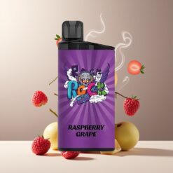 IGET Bar 3500 Puffs Engangs Vape Bringebær Drue Norge Grossist – 1400 mAh, 1.2 Ohm Mesh Coil, PC+ALU