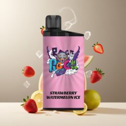 IGET Bar 3500 Puffs Engangs Vape Jordbær Vannmelon Is Norge Grossist – 1400 mAh, 1.2 Ohm Mesh Coil, 78g