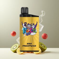 IGET Bar 3500 Puffs Engangs Vape Kiwi Ananas Is Norge Grossist – 1400 mAh, 1.2 Ohm Mesh Coil, 41.3x21.3x94.5mm