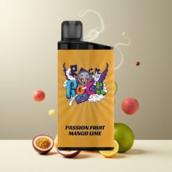 IGET Bar 3500 Puffs Engangs Vape Passionsfrukt Mango Lime Norge grossist – 1400 mAh, 1.2 Ohm Mesh Coil