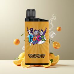 IGET Bar 3500 Puffs Engangsdamper Norge Grossist – Oransje Mango Ananas Is (41.3x21.3x94.5mm, 1400 mAh)