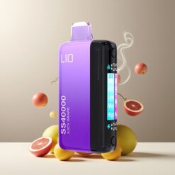 IJOY LIO SS40000 Disposable Vape Juicy Grape Norge grossist – 40000 Puffs, 22ML, 1100 mAh, TYPE-C