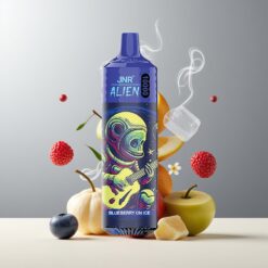 JNR Alien 10000 Puffs Norge Grossist Blåbær På Is – 850mAh, Type-C, RGB