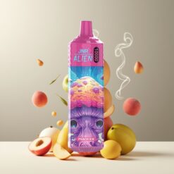 JNR Alien 10000 Puffs Norge Grossist – Ferskenis Disposable Vape med 850mAh, Type-C, LED (RGB)