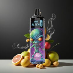 JNR Alien 10000 Puffs Norge Grossist – Svart Is (850mAh, 20ml, Type-C, RGB)