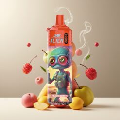 JNR Alien 10000 Puffs Norge grossist Disposable Vape Fersken Bær med 850mAh, 20ml, Type-C, LED