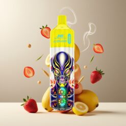 JNR Alien Max 18000 Puffs Norge Grossist – Jordbær Banan (Smart LED, Dual Mesh Coil, 28ml, Type-C Lading)