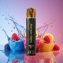 JNR Black&Golden 800 Puffs Norge Grossist Disposable Vape Blå Bringebær Kirsebær 550mAh 2ml TPD 2%