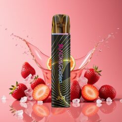 JNR Black&Golden 800 Puffs Norge Grossist Engangs Vape Jordbær Is (550mAh, 2ml, 2% Nikotin, TPD)