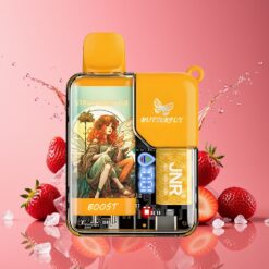 JNR Butterfly 8500 Puffs Engangs Vape Jordbær Is Norge Grossist – 15ml, 1200mAh, Digital Display