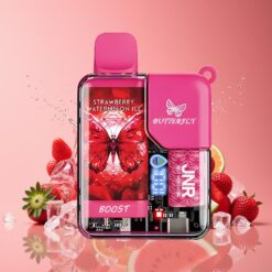 JNR Butterfly 8500 Puffs Engangs Vape Jordbær Vannmelon Is Norge Grossist – 15ml, 1200mAh, Digital Display