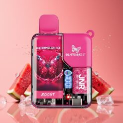 JNR Butterfly 8500 Puffs Engangs Vape Vannmelon Is Norge Grossist – 15ml, 1200mAh, 1.0ohm Mesh, Digital Display