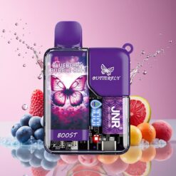 JNR Butterfly 8500 Puffs Norge Grossist Engangs E-sigarett Blåbærbobletygge: 15ml, 1200mAh, Digital Skjerm