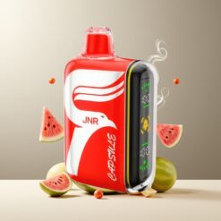 JNR Capsule 15000 Puffs Norge Grossist – Vannmelon Is (20ml, 850mAh, 20W, Dual Mesh Coil, Smart LED)