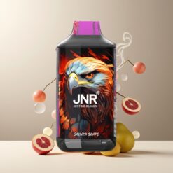JNR Falcon 16000 Puffs Norge Grossist – Sakura Drue (22ml, 850mAh, Dual Mesh Coil, Type C/Lightning, Smart LED, 0%/2%)