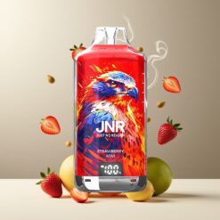 JNR Falcon X⁺ 28000 Norge grossist Disposable Vape Jordbær Kiwi 950mAh 2% Nikotin Justerbar Luftstrøm