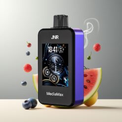 JNR MediaMax 40000 Puffs Norge Grossist Engangs Vape Blåbær Vannmelon – 21mL, 5%, Type-C, 2.4" HD Skjerm