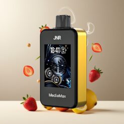JNR MediaMax 40000 Puffs Norge grossist Disposable Vape Jordbær Banan 1000mAh 21mL 5% Dual Mesh Coil Type-C 2.4" HD Skjerm