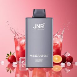 JNR Mega Box 25000 Puffs Norge Grossist: Jordbær Bringebær Kirsebær Is – 30ml, 850mAh, Type-C