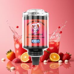 JNR Mega Shisha Hookah 100K Desktop Kompatibel Jordbær Punch Norge Grossist – 100000 puff, 60ml, 2200mAh, Type-C, 2% nikotin