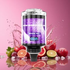 JNR Mega Shisha Hookah Norge Grossist 100K Skrivebordskompatibel Druemynte – 60ml, 2200mAh, Type-C, 2% nikotin