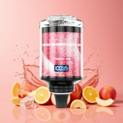 JNR Mega Shisha Hookah Norge Grossist 100K Skrivebordskompatibel Fersken Is – 60ml, 2200mAh, Type-C, 2% nikotin