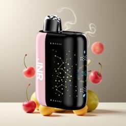 JNR Plus-X 26000 Puffs Norge Grossist Disposable Vape Kirsebær Vannmelon Fryse med 850 mAh, 28ml, 2% Nikotin, Dual Mesh Coil, Type-C Lading, 3D Curvet Skjerm
