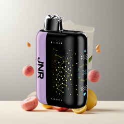 JNR Plus-X 26000 Puffs Norge Grossist Fersken Blåbær Godteri – 850mAh, 28ml, 2% Nikotin, Dual Mesh Coil, Type-C, 3D Skjerm