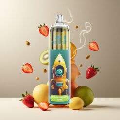 JNR Rocket-X 12400 Puffs Norge Grossist Disposable Vape Jordbær Kiwi – Justerbar Luftstrøm, RGB-lys, 1.2ohm Mesh Coil, 25ml e-Liquid, Type-C Lading